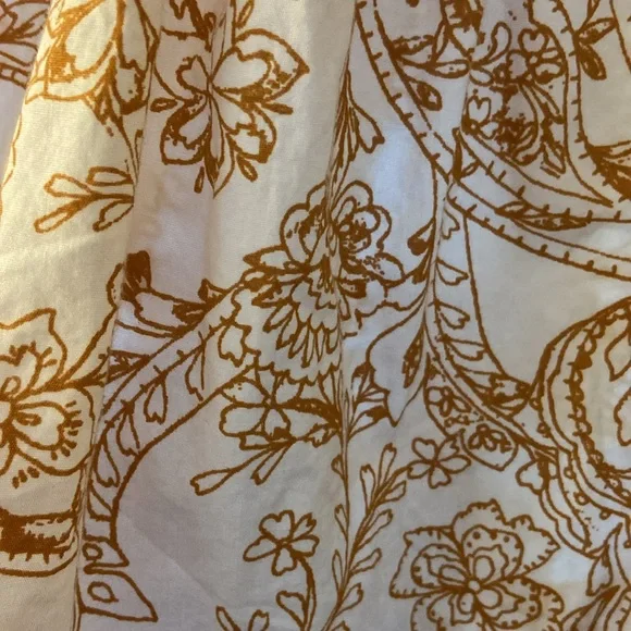 1 State Paisley Square Neckline Smocked Bust Puff-Sleeves  Mini Dress size Large - Picture 7 of 8